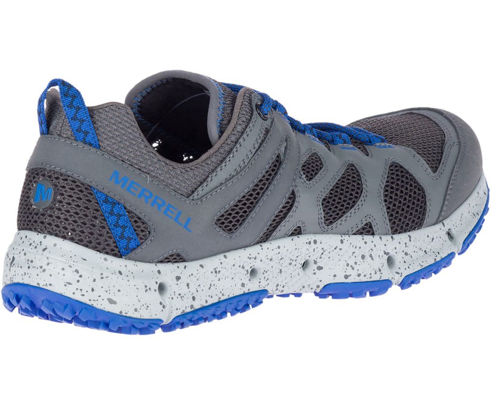 Merrell Hiking Shoes Grey/Blue - Hydro Moc Trekker - Mens 14OCRJKVP